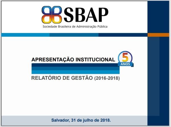 Relatório de Gestão da SBAP [2016-2019]