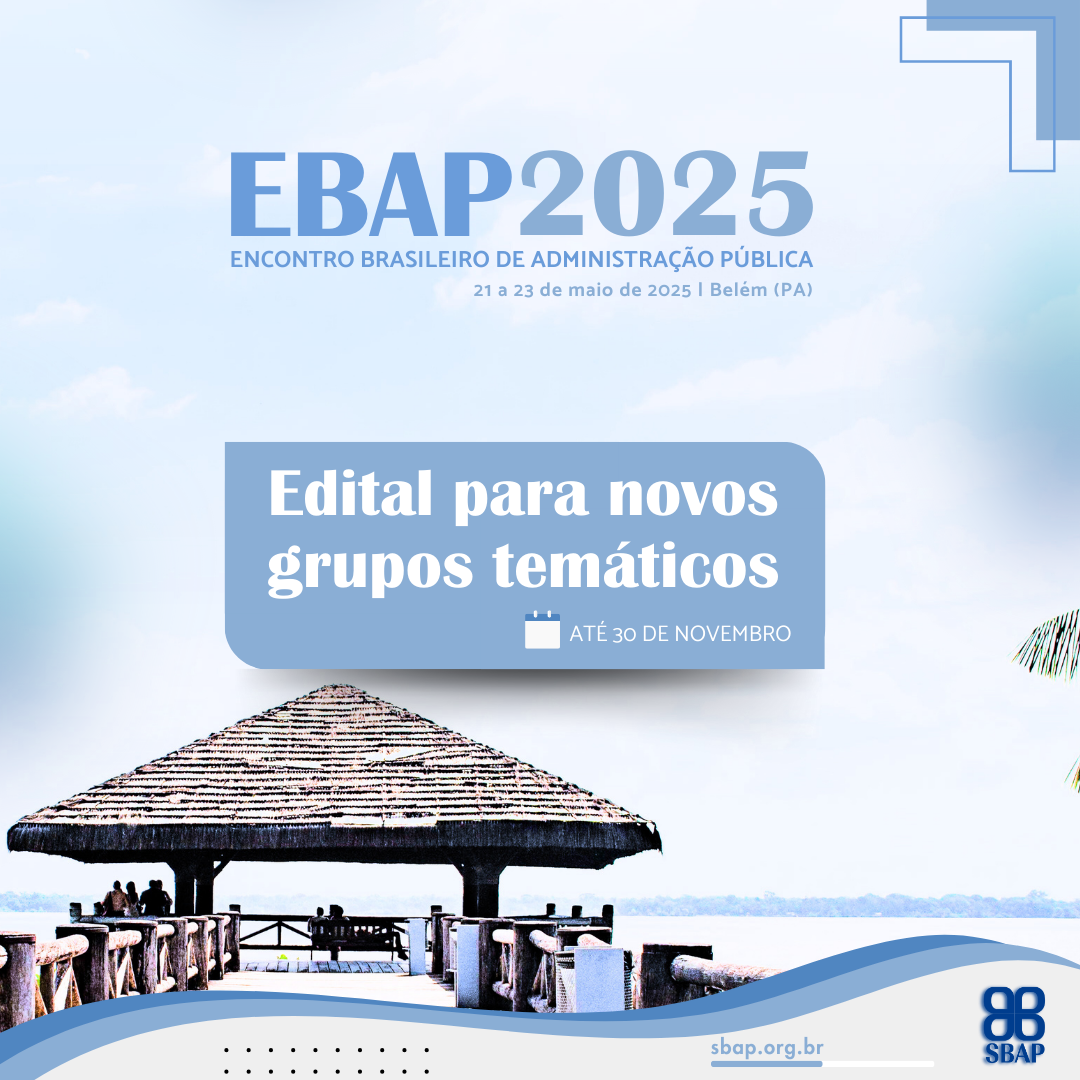 Oportunidade para docentes, doutores e gestores da área de Administração Pública